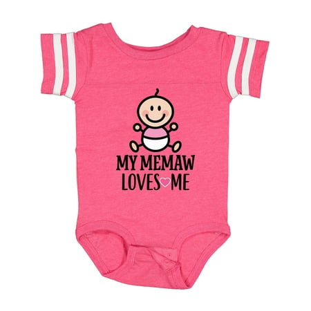 

Inktastic My Memaw Loves Me Baby Girl Gift Baby Girl Bodysuit