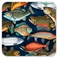 thumbnail image 2 of Vinyl Drink Coasters - Set of 4 - Fresh Water Fish - Image by Dan Morris, 2 of 3