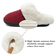 thumbnail image 3 of NeedBo Women's Slipper Memory Foam Fluffy Soft Warm Slip On House Shoes, Anti-Skid Cozy Plush for Indoor Outdoor Size 5-5.5, Wine Red, 3 of 6