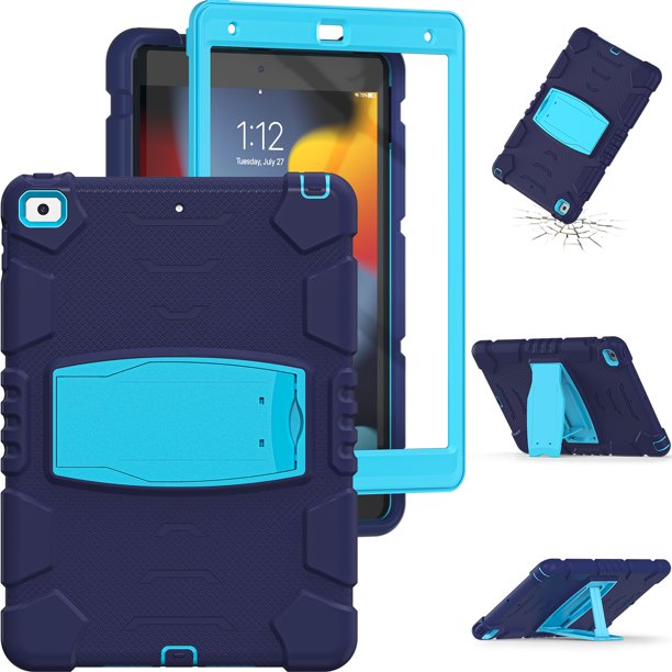 Case de tabletas para iPad 10.2 2019/2020/2021, estuche protectora a prueba de choque de servicio pesado con Kickstand Ikkle ipad 10.2 2019/2020/2021