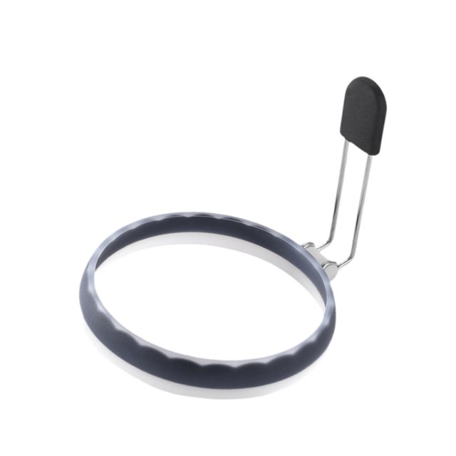 Lipstore Egg Frying Leakproof Griddle Cooking Shaper for Pancake Muffins Omelets black