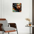 thumbnail image 3 of 12 Inch Wall Clock Battery Operated Silent Clock Decorative for Office, Kitchen, Outdoor, Living Room，Beautiful African Woman Drawing, 3 of 4