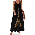 thumbnail image 1 of Nuevo vestido sin mangas de la Torre Eiffel de noche, vestido sexy para mujer, ropa para mujer, 1 of 7