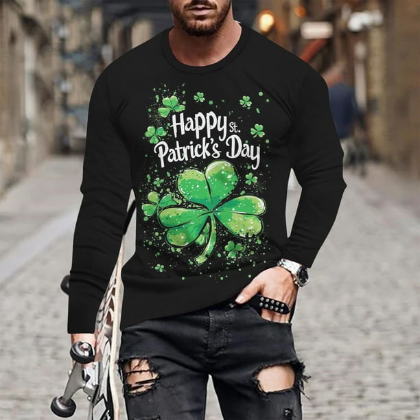 Amzcrzy - Sudadera Para Hombre, Diseño De Moda, Cuello Redondo, Informal, Manga Larga, Color Negro, Talla 2Xl