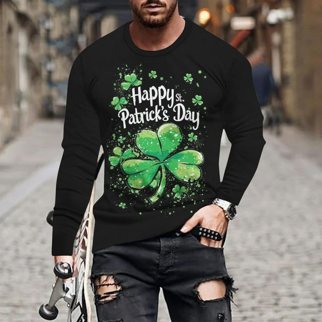 Amzcrzy - Sudadera Para Hombre, Diseño De Moda, Cuello Redondo, Informal, Manga Larga, Color Negro, Xl