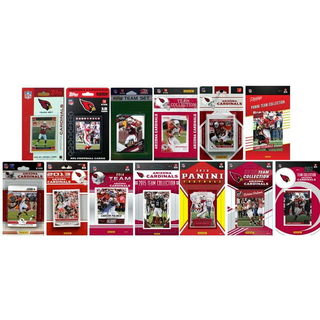 C&I Collectables ARIZCARD1317TS NFL Arizona Cardinals 13 Ensembles de Cartes à Collectionner sous Licence