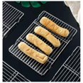 thumbnail image 5 of Fast Food Rectangular Grill Dish Rack Cooking and Cooling Rack Square Rack Dish Rack with Net Mesh Feet (Single Net 16x26cm), 5 of 5