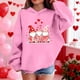 thumbnail image 3 of Sudadera con capucha y estampado de corazón de San Valentín, sudadera de manga larga para niños y niñas, chaqueta para niñas de talla mediana y grande., 3 of 7