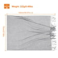 thumbnail image 4 of Moclever 79x28in Oversize Wool Shawl Wrap Winter Scarf Soft Pashmina for Men Women, Gray, 4 of 11