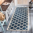 thumbnail image 3 of Safavieh Courtyard Amber Geometric Indoor/Outdoor Runner Rug, Navy/Beige, 2'3" x 12', 3 of 10