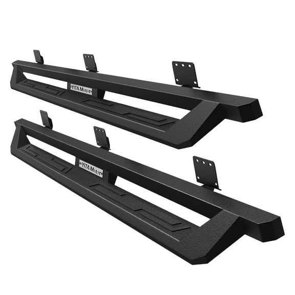 RVNI Running Board for 2019-2023 2024 2025 Dodge Ram 1500 Crew Cab Drop Off-Road Side Step Nerf Bar Black Carbon Steel