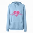 thumbnail image 4 of Towmus Women's Graphic Hoodies Love Heart Print Hoodie Unisex Oversized Hoodies Casual Long Sleeve Pocket Pullover, 4 of 4