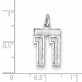 thumbnail image 2 of Collier en Argent Sterling 925, Numéro 11, Breloques, Pendentif, 2 of 6
