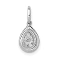 thumbnail image 3 of Real 14kt White Gold 1/4ct.Diamond Teardrop Pendant; for Adults and Teens; for Women and Men, 3 of 4