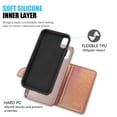 thumbnail image 3 of Holographic Perfect Fit Case for Apple iPhone X / iPhone 10 Premium Vegan Leather Wallet Case with Card Slots and Magnetic Cover, 3 of 6