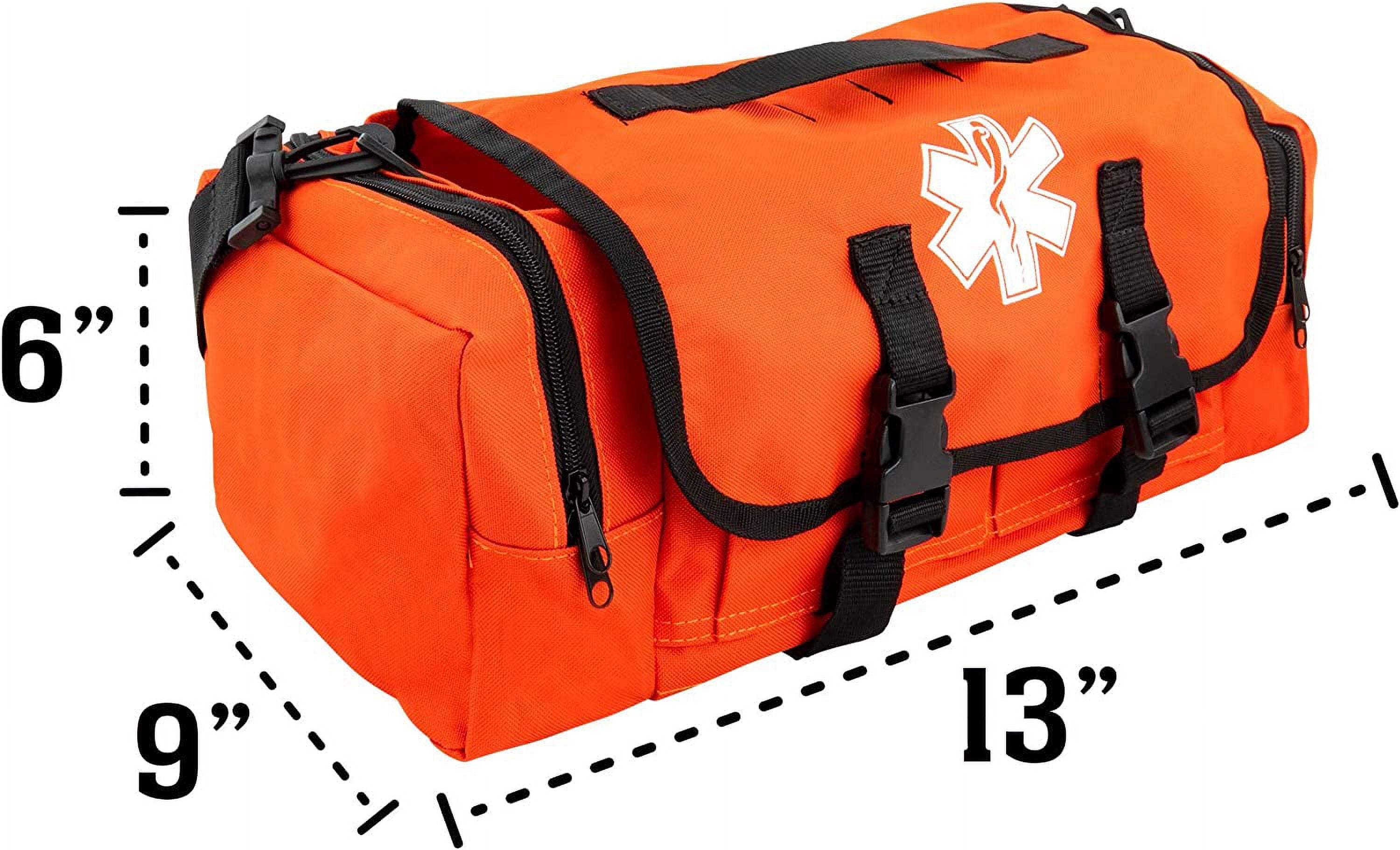 LINE2design EMS First Aid Kit, Emergency Rescue Trauma Bag, Orange, 1 Pack