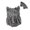 Black, variant on QNANSPI Baby Boys and Girls Romper, Toddler One Piece Jumpsuit, Baby Girl Sleeveless Romper Two-Tone Plaid Round Neck Jumpsuit for 6-36 Months Summer Wear