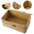 Homemaxs Woven Rattan Storage Baskets with Lids, Small Decorative Boxes