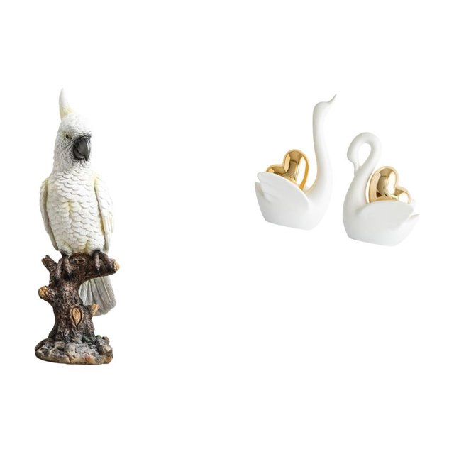 Elegante Escultura De Resina De Cisne Loro, Figura De Animal, Adorno Decorativo Para Escritorio, Mesa, Centro De Mesa, Chimenea, Armario, Estantería, Entrada.