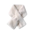 thumbnail image 2 of Faux Fur Collar Scarf for Women Faux Fur Scarves Neck Shrug for Fall Winter Coat Dress(White), 2 of 3