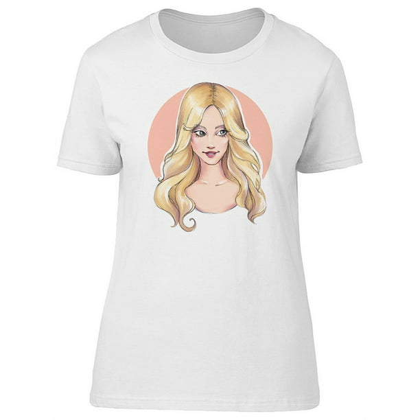 Beautiful Blonde Girl, Fashion T-Shirt Women -Image by Shutterstock X-Large  - Walmart.com