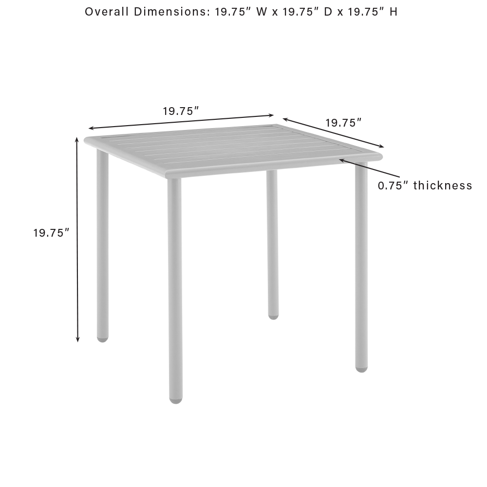 Crosley Furniture Cali Bay Modern Metal Outdoor Side Table in Light Brown - image 5 of 6