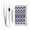 Elegant Indigo Ikat Print, variant on JIALIOU Nylon Trifold Card Wallet with ID Window Zipper Pocket for Men Women Teen Spearmint