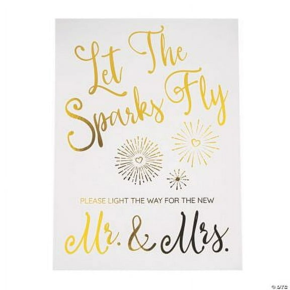 Let Sparks Fly Sparkler Sign, Wedding, Party Decor, 1 Piece