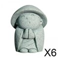 thumbnail image 1 of 6x Estatuilla De Monje Japonés, Miniestatua De Mascota De Té Para Gabinete, Oficina, Estantería Con Sombrero, 1 of 9