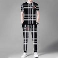 thumbnail image 4 of Conjuntos de pantalones superiores para hombre, camiseta de corte regular, ropa de manga corta para hombre, chándal ajustado de algodón de alta calidad, trajes deportivos holgados, 4 of 4