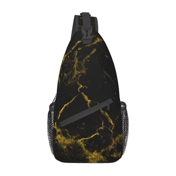 ZICANCN Crossbody Sling Bag for Men Women - Marble Abstract Casual Shoulder Backpacks for Travel Sport Climbing Runners Daypack
