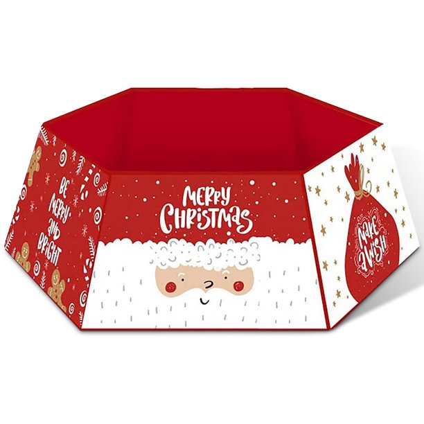 Feliz árbol de Navidad Collar Copos de nieve Anillo de Navidad Fiesta Interior Exterior Falda de piso Festival Decoración Artesanía Regalo Nuevo 006 Inevent HA009061-06