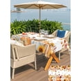 thumbnail image 4 of Outdoor Tablecloth with Umbrella Hole and Zipper, Orange Fall Rectangle Table Cloth 52x70 Inch Waterproof Tablecloth, Thanksgiving Pumpkins Sunflower Maple Leaf Picnic Table Cover for Patio Camping, 4 of 7