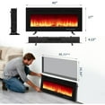 thumbnail image 2 of Yesurprise 40" Linear Recessed or Wall Mounted Electric Fireplace with Adjustable Flame Color, Remote & Timer, Dual Heat, 2 of 7
