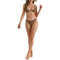thumbnail image 2 of Conjuntos de bikini con tirantes ajustables para mujer INSPIRE CHIC, 2 piezas, con aros, parte inferior triangular, trajes de baño, pequeño, color café, 2 of 5