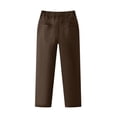 thumbnail image 5 of ZBSOKO Boys Casual Pants Straight Leg Elastic Waist Flat Front Pant with Side Pockets Solid Color School Uniform for Kids Teen 5-15 Years, 5 of 7