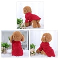 thumbnail image 2 of Polyester Dog Sweatshirt Pet Winter/Fall Clothes Fleece Lined Warm Coat for Small and Medium Dogs Red XXL, 2 of 7