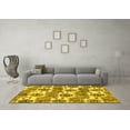 thumbnail image 3 of Ahgly Company Machine Washable Indoor Rectangle Abstract Yellow Modern Area Rugs, 2' x 4', 3 of 4
