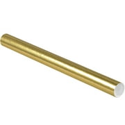 Box Partners Mailing Tubes with Caps 2" x 24" Gold 50/Case P2024GO