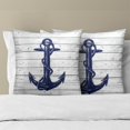 thumbnail image 3 of Juego de fundas de almohada Imiss Nautical Blue Anchor 50 x 50 cm (2), 3 of 7
