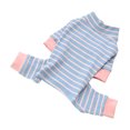 thumbnail image 2 of Walbest Dog Pajamas Striped Pet Jumpsuits Dog Onesies Long Sleeves Pet Pajamas Cute Dog Apparels Soft Pet Clothes for Puppy Small Dogs, 2 of 7