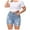 Light Blue, variant on Vedolay Womens Summer Denim Shorts Women's High Waisted Casual Summer Frayed Hem Baggy Stretchy Jean Shorts,Blue L
