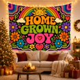 thumbnail image 3 of Smiling Sun with Flowers and Rainbow Cheerful Psychedelic for Boho Decor Lovers Groovy Wall Art Housewarming Gift Tapestry Wall Hanging for Bedroom and Dorm, 3 of 7