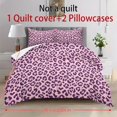 thumbnail image 5 of ZIATUBLES Queen Size Purple Leopard Print Duvet Cover Set, 3-Piece Soft Breathable Zipper Closure Bedding, Lightweight Easy Care Bed Linens for All-Season Use, Modern Bedroom Decor, 5 of 8