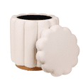 thumbnail image 5 of Better Homes & Gardens Lillian Velvet Tufted Storage Ottoman, Cream, 5 of 8