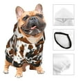 thumbnail image 3 of Cauagu Cow Tie Dye Pattern Winter Pet Hoodie Sweatshirts- Dog Hoodie Sweater with Leash Hole - Cute Dog Hoodie - Pet Clothes Puppy Cat Custume -Large, 3 of 8