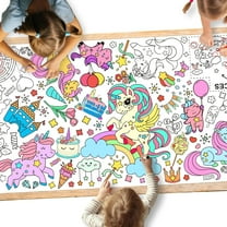 Birthday Party Giant Coloring Poster - 31.5X 72 Inches - Versatile Classroom Wall Décor & Birthday Activity - Perfect as Birthday Poster or Table Cover for School Parties and Special Events