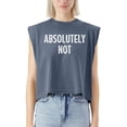 thumbnail image 2 of EcoLoom Retro Style Absolutely Not Cap Sleeve Muscle Crop Shirt Women Sleeveless Baby Tee, 2 of 5