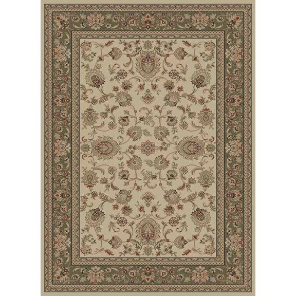 Tayse Sensation Area Rug 4722 Ivory Scrolls Border 7' 10" x 10' 3" Rectangle