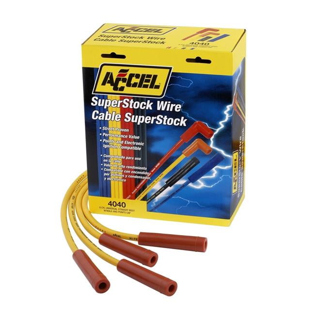 Accel A354040 8mm Super Stock Suppression Spark Plug Wire Set